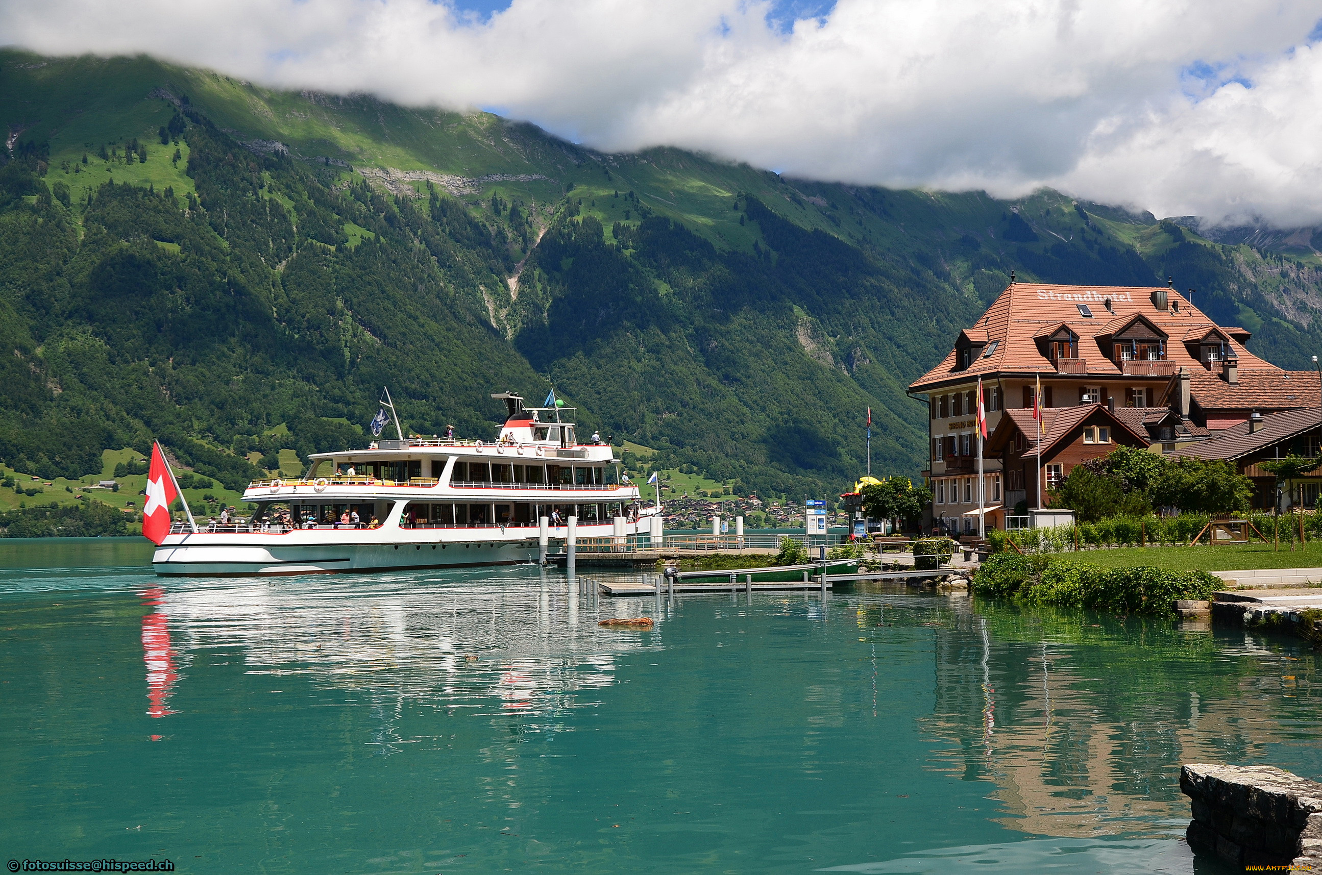 , iseltwald, lake, brienz, , 
